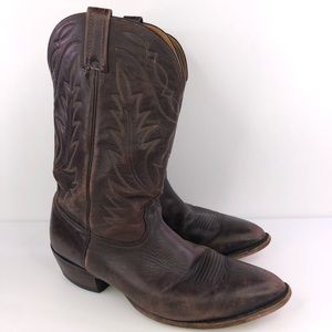 Nocona Brown Leather Cowboy Boots